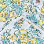 Begonia Hand Block Printed Quilt Quilts