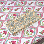 Lotus Hand Block Printed Quilt