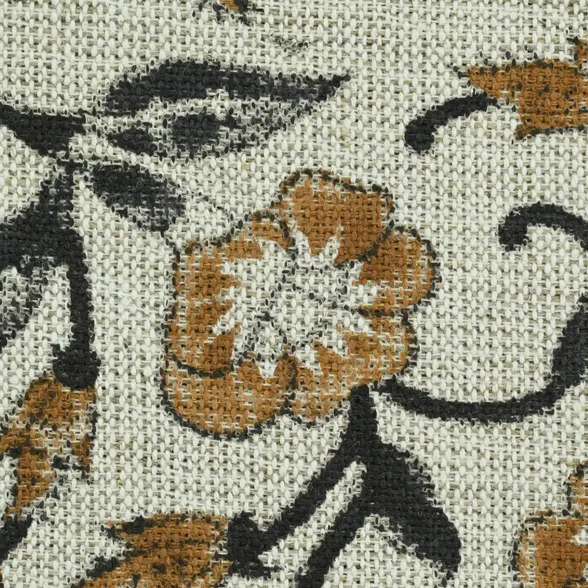 Ingrid Block Print Handloom Linen Fabric