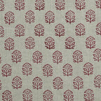 Garland Indian Hand Block Print Linen Fabric