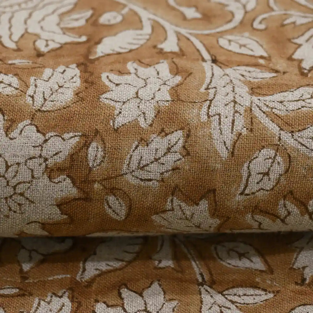 Adrian Hand Block Printed Linen Fabric