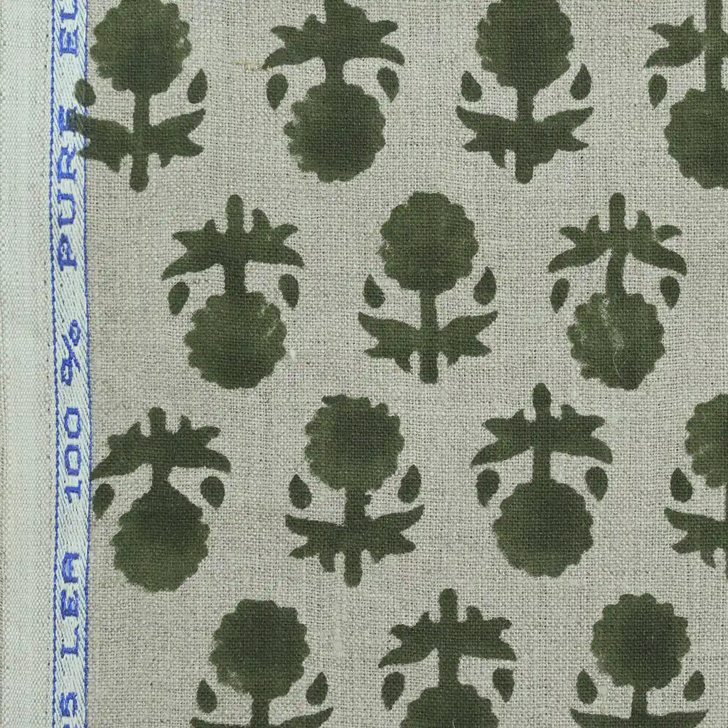 Celeste Linen Block Print