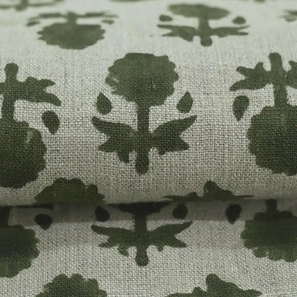 Celeste Linen Block Print