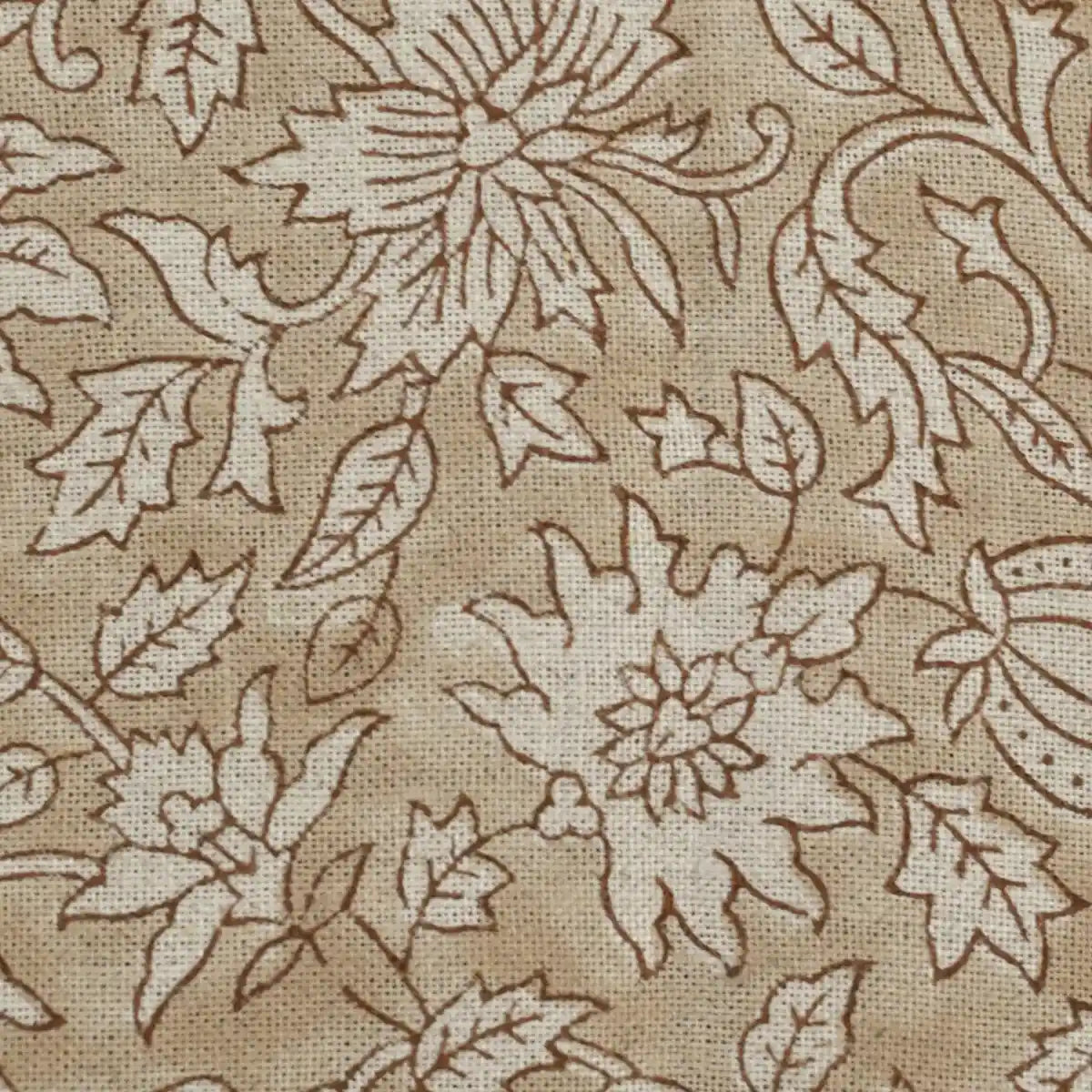 Caleb Hand Block Printed Linen Fabric