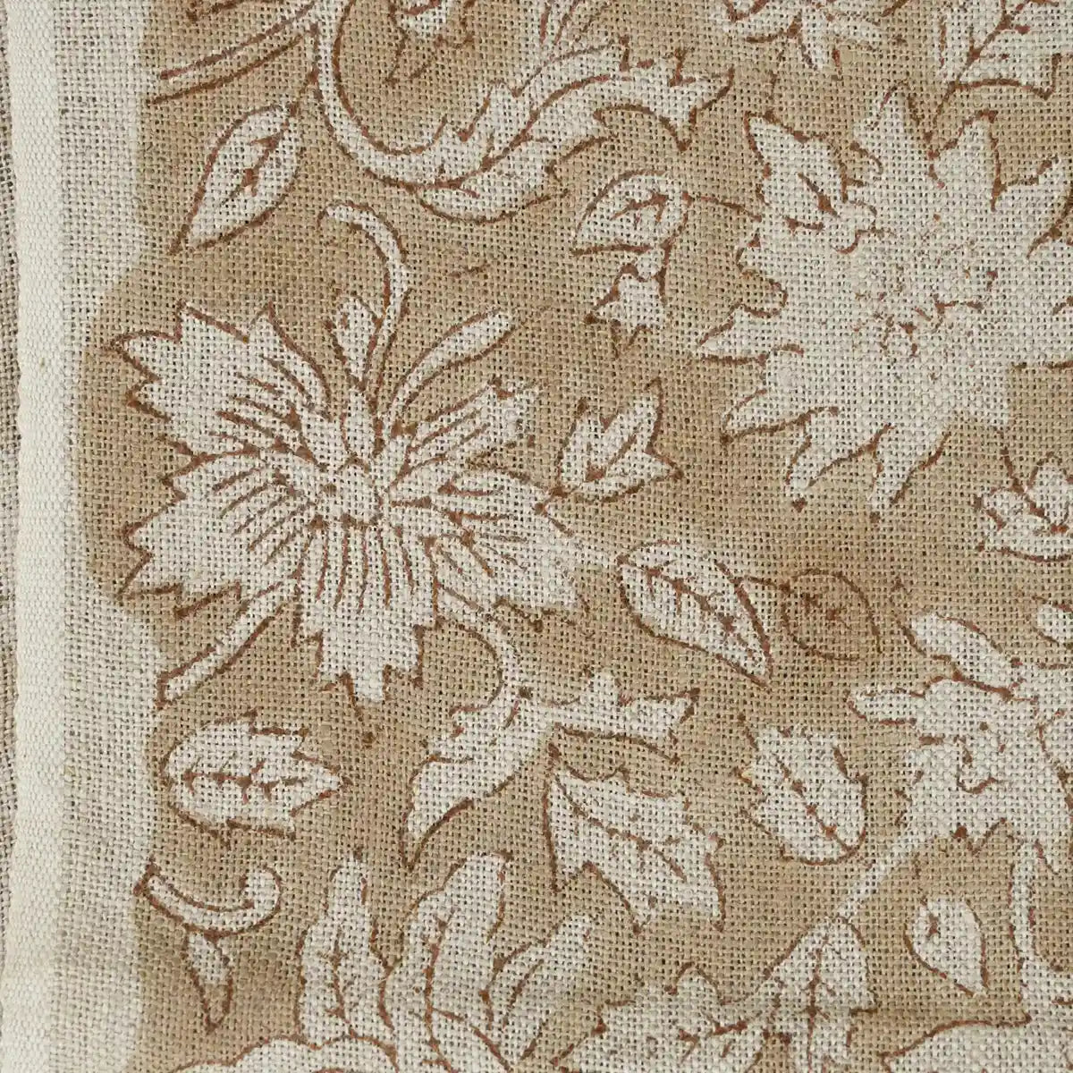 Caleb Hand Block Printed Linen Fabric