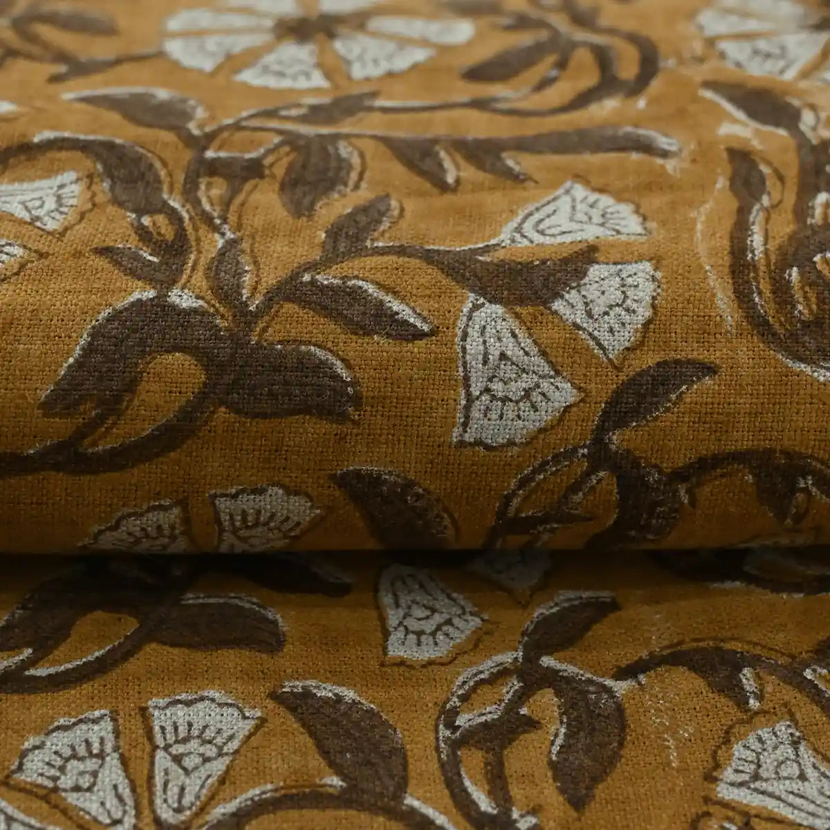 Tilda Hand Block Linen Fabric
