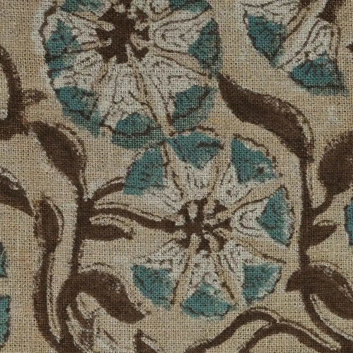 Tilda Hand Block Linen Fabric