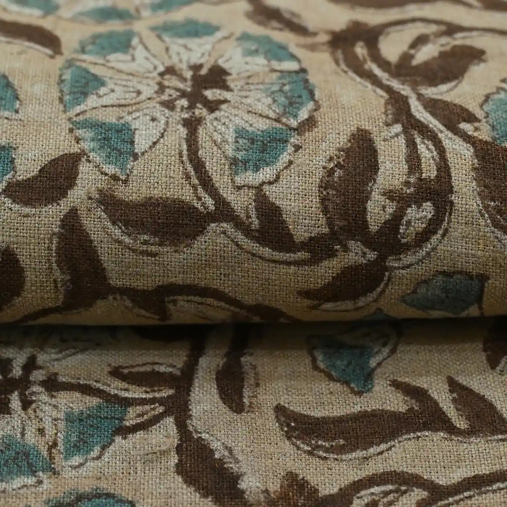 Tilda Hand Block Linen Fabric