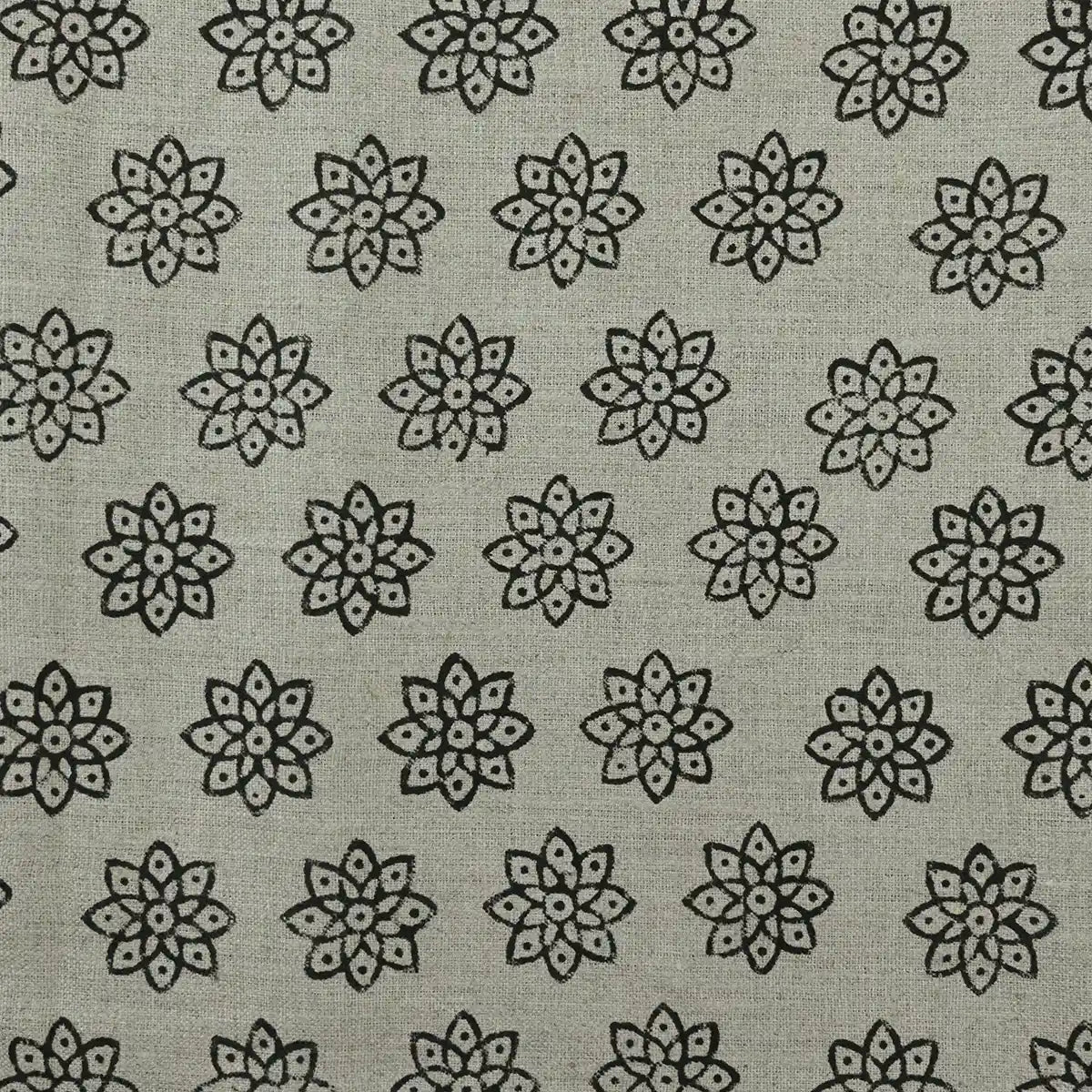 Toby Hand Block Printed Upholstery Linen Fabric