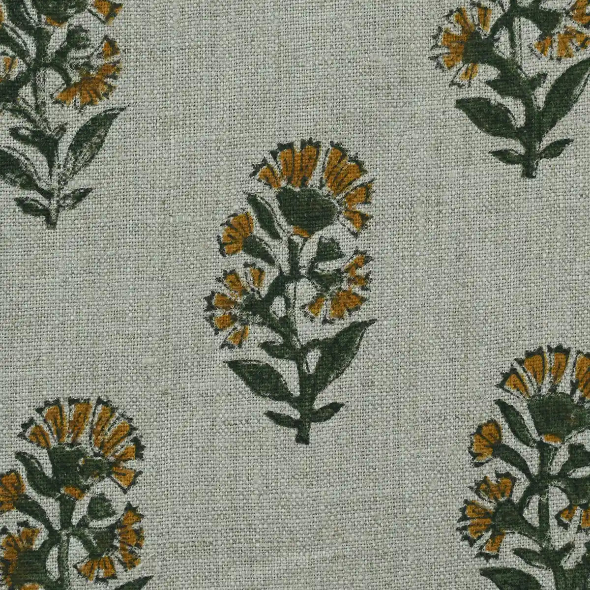 Thorian Block Printed Handloom Linen