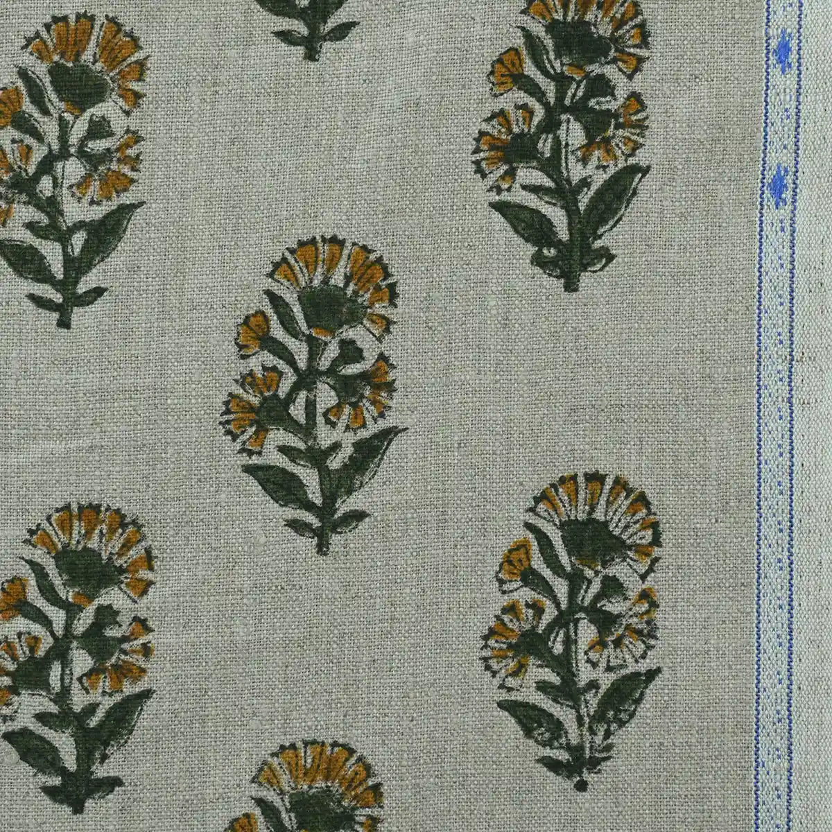 Thorian Block Printed Handloom Linen