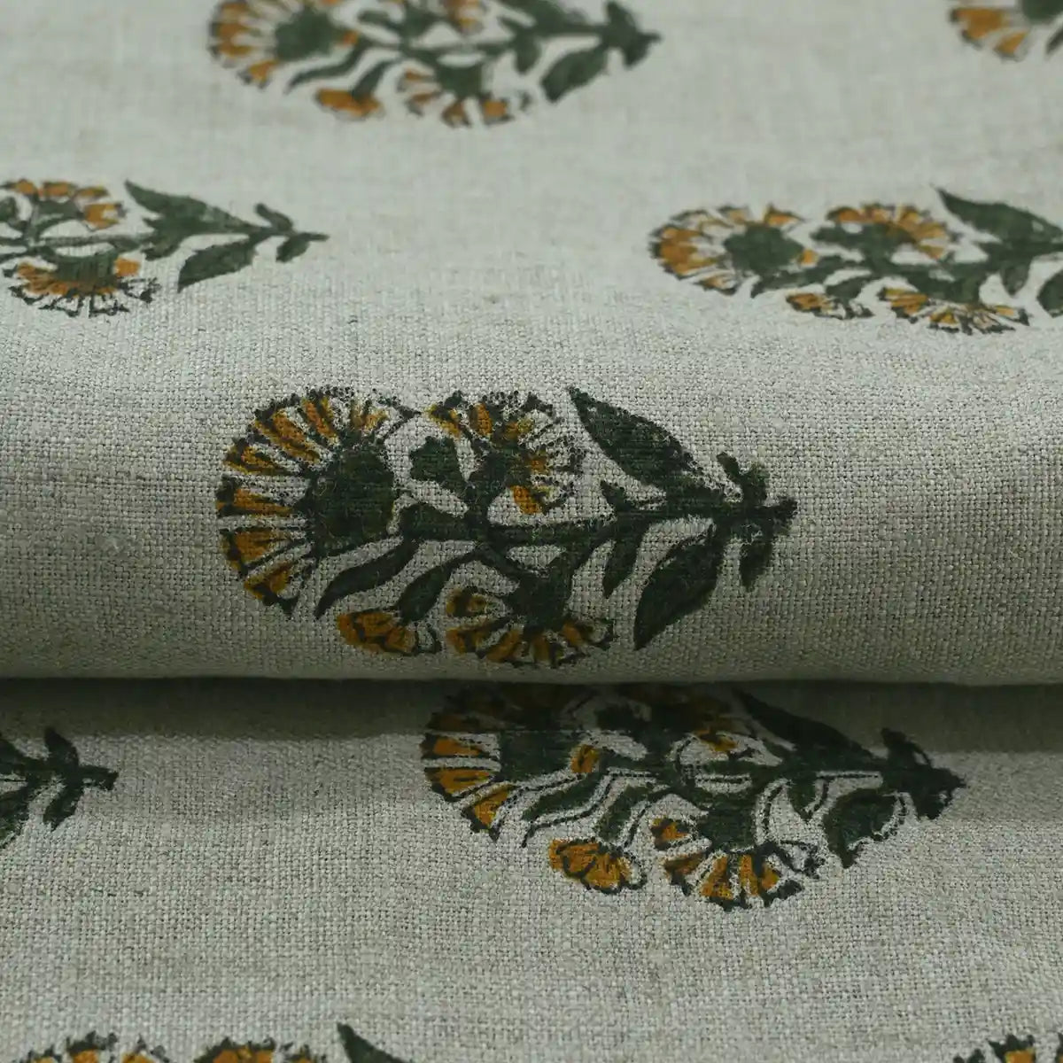 Thorian Block Printed Handloom Linen