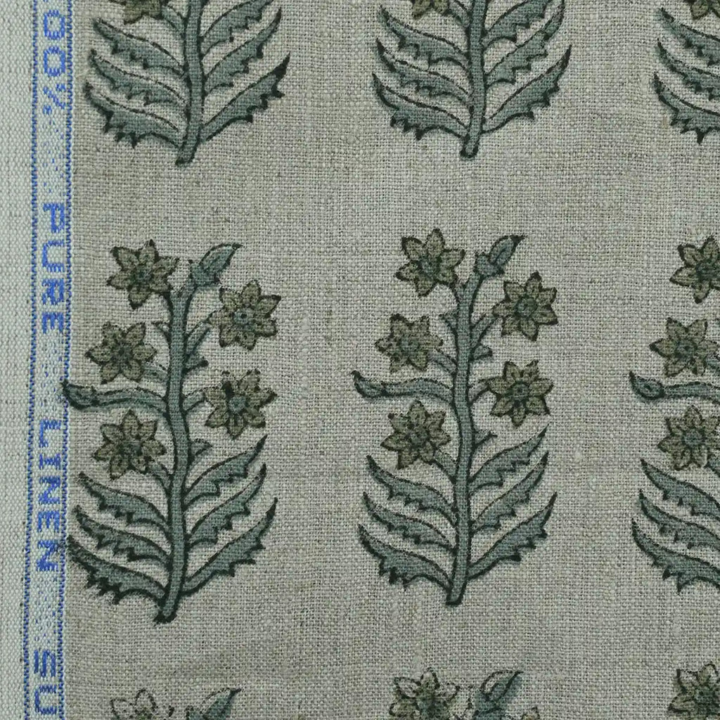Sylvie Hand Block Printed Linen