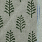 Diane Hand Block Printed Linen Fabric For Upholstery