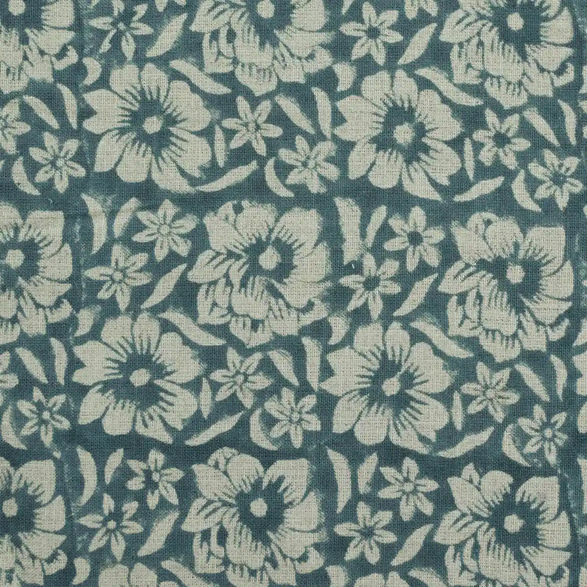 ZAFFRA Hand Block Print Designer Linen Fabric For Upholstery, Curtains