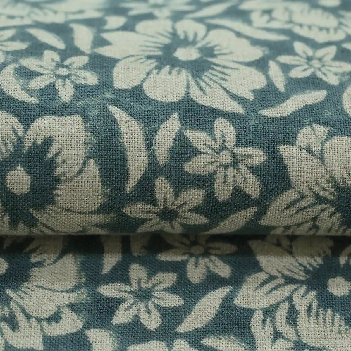 ZAFFRA Hand Block Print Designer Linen Fabric For Upholstery, Curtains