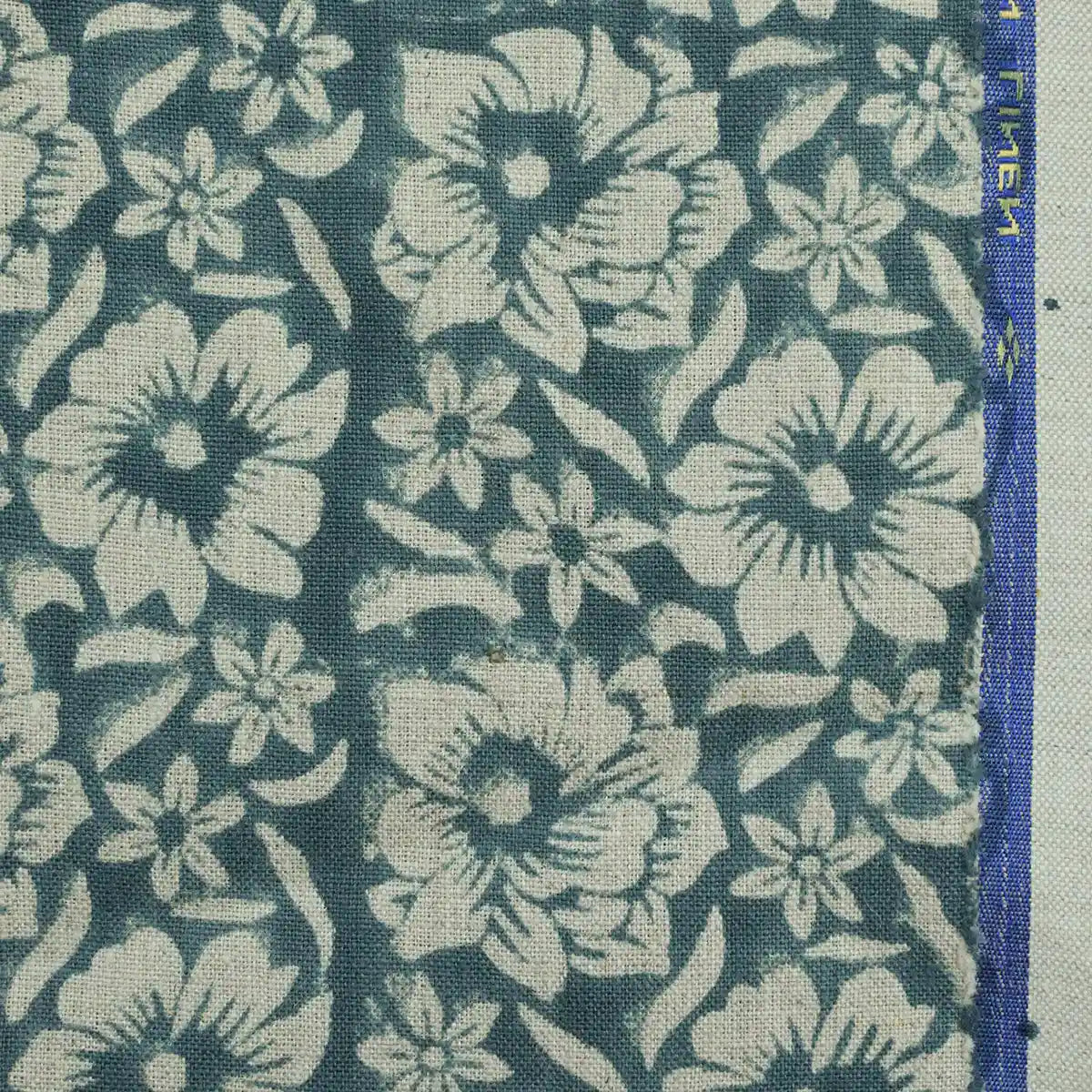 ZAFFRA Hand Block Print Designer Linen Fabric For Upholstery, Curtains