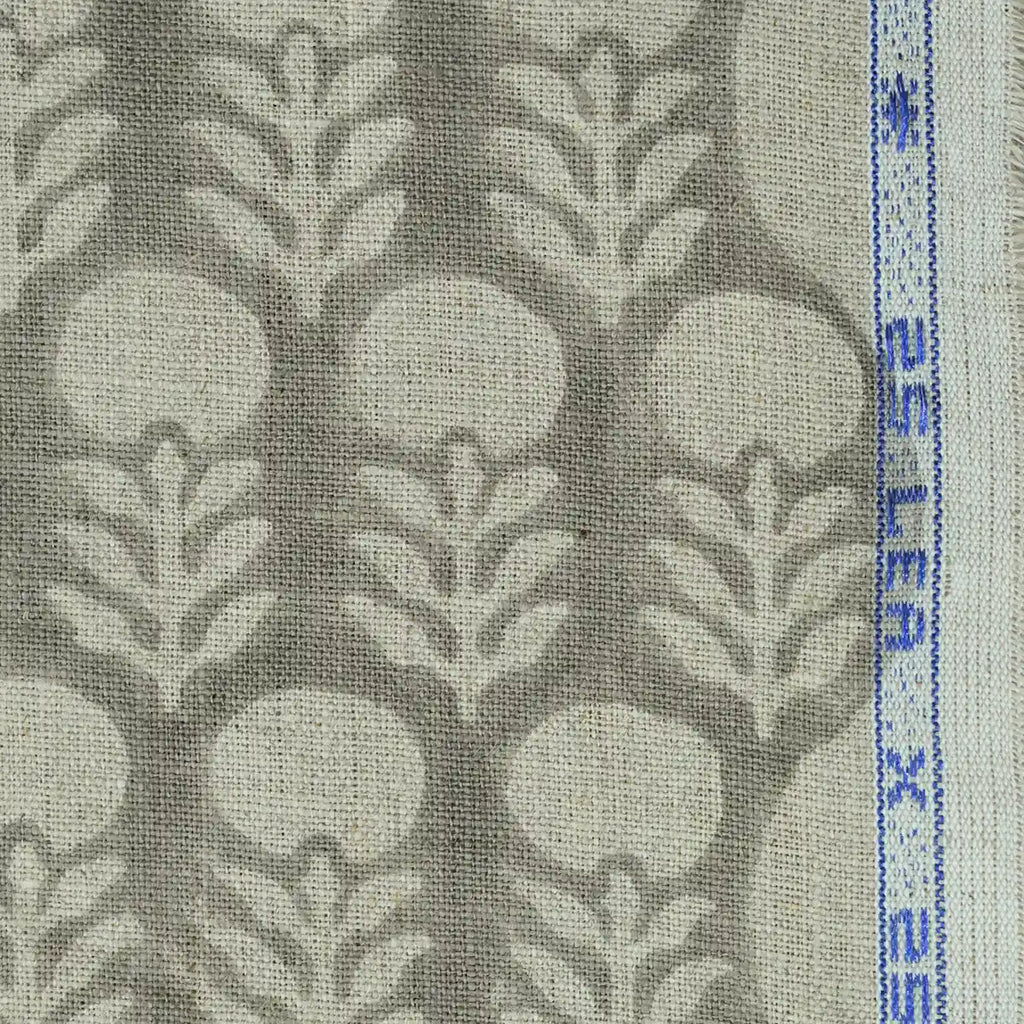 Edison Hand Block Printed Indian Linen Fabric