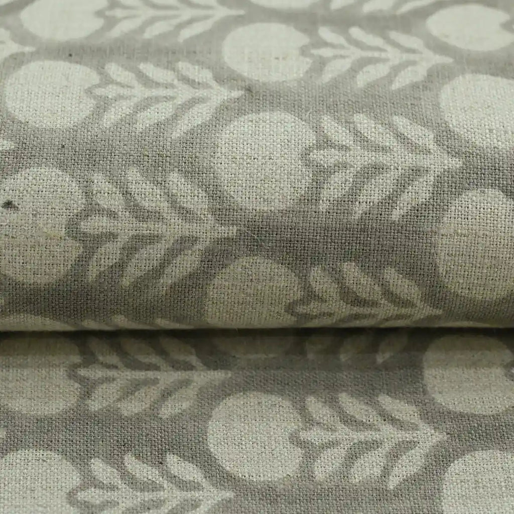 Edison Hand Block Printed Indian Linen Fabric