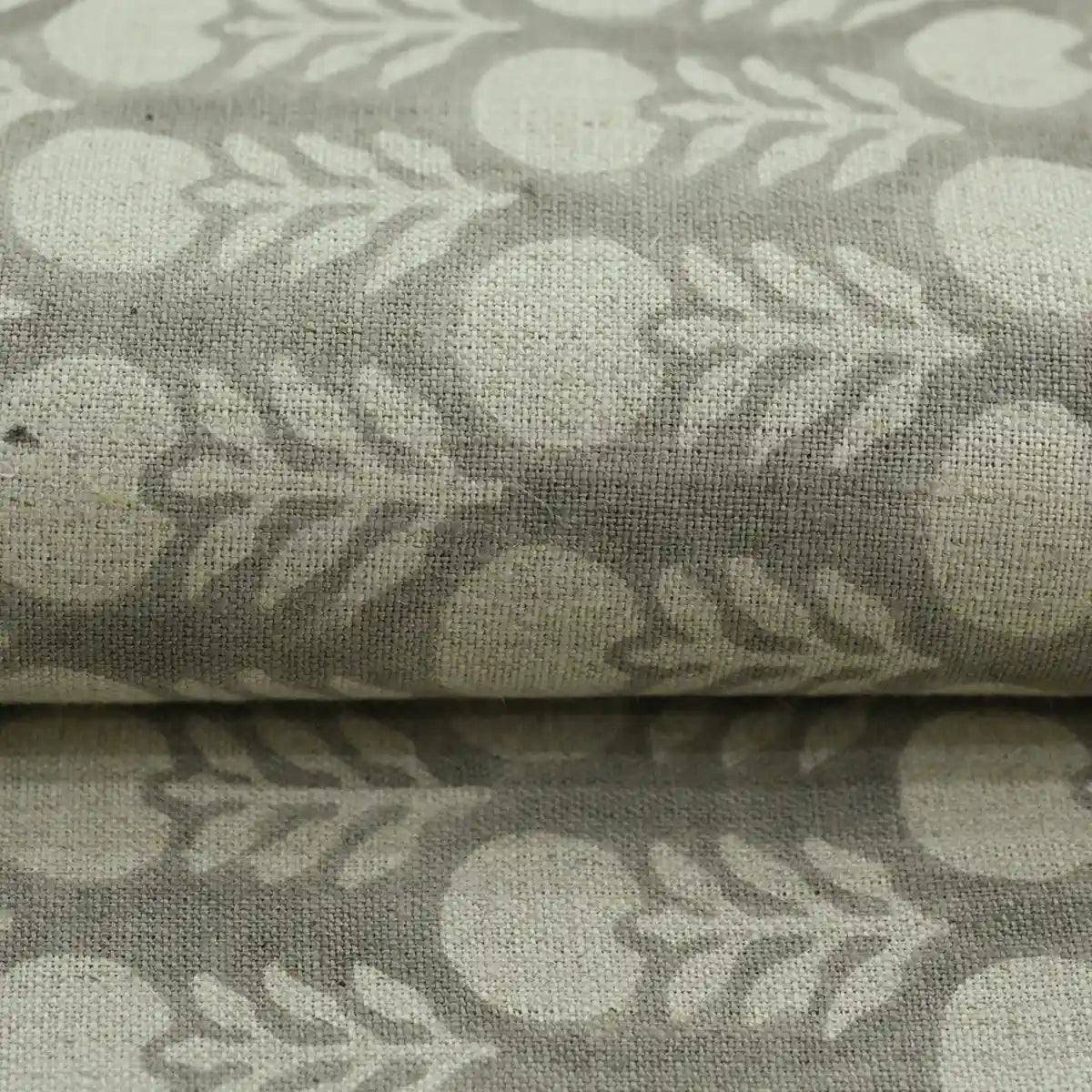 Edison Hand Block Printed Indian Linen Fabric
