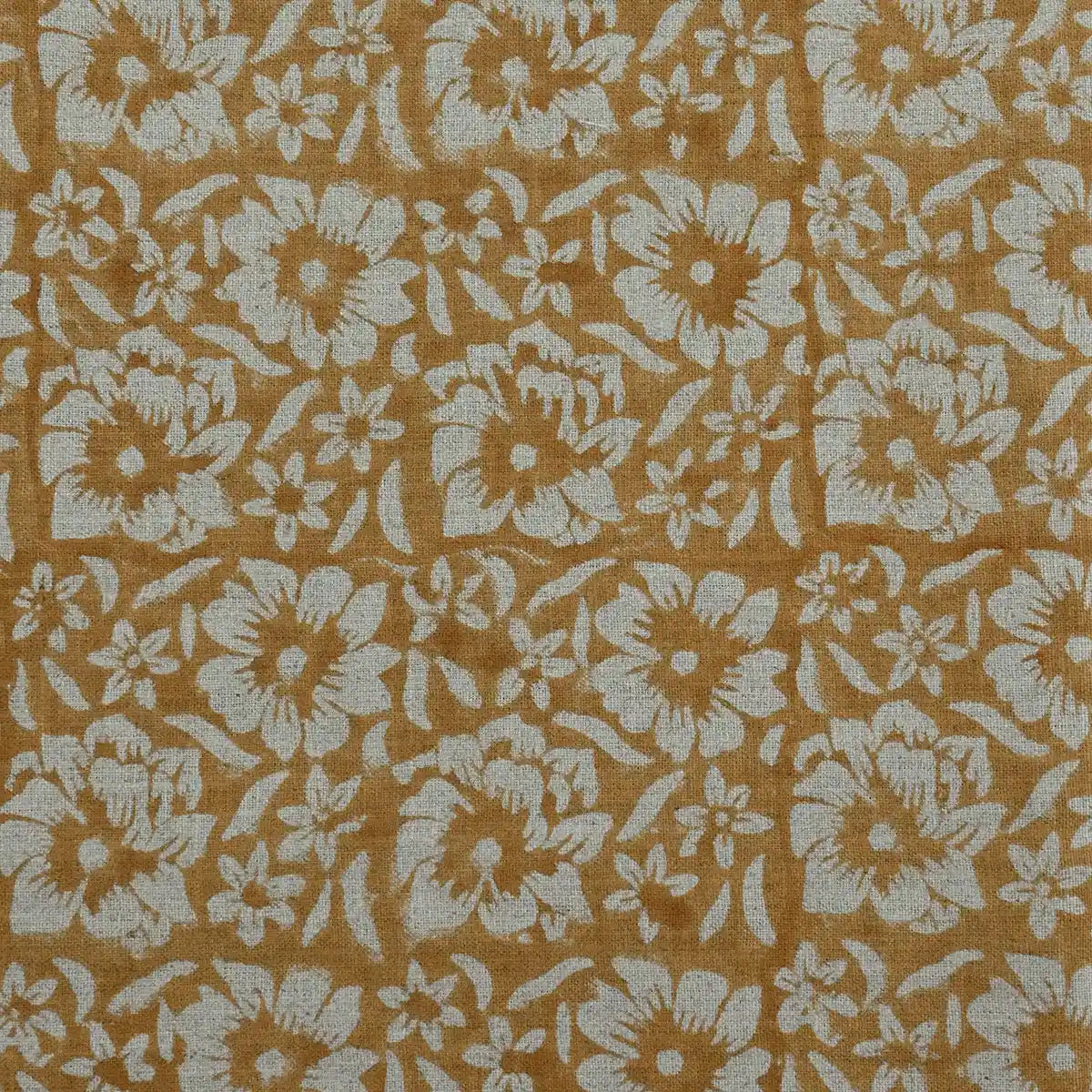 ZAFFRA Hand Block Print Designer Linen Fabric For Upholstery, Curtains