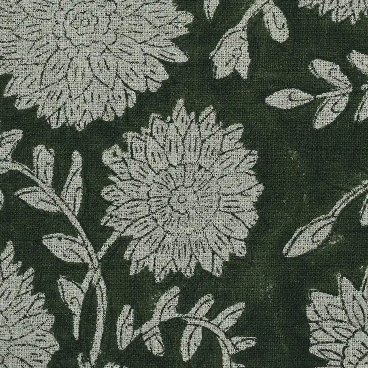 Howard Block Print Linen Fabric By Yard