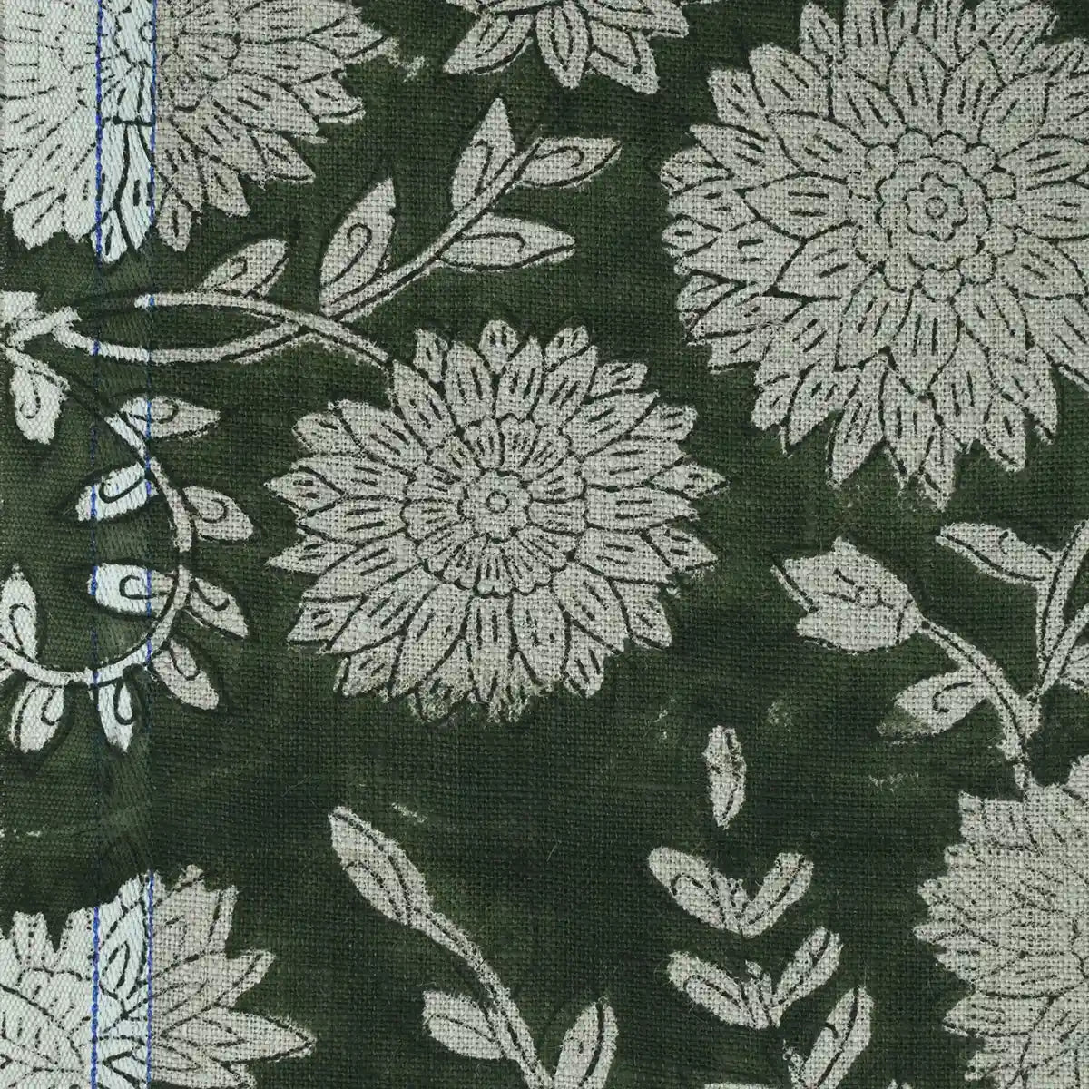 Howard Block Print Linen Fabric By Yard