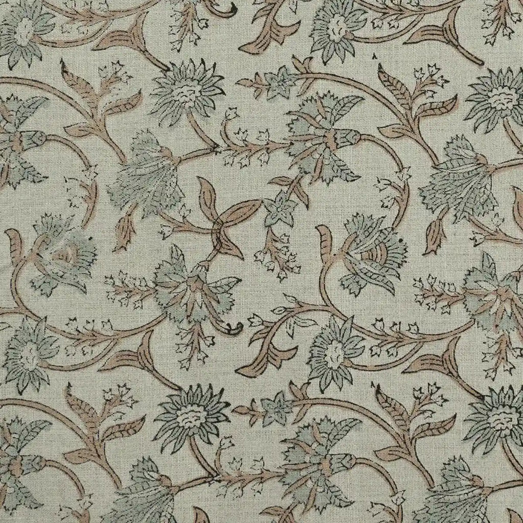 Cora Hand Block Printed Linen