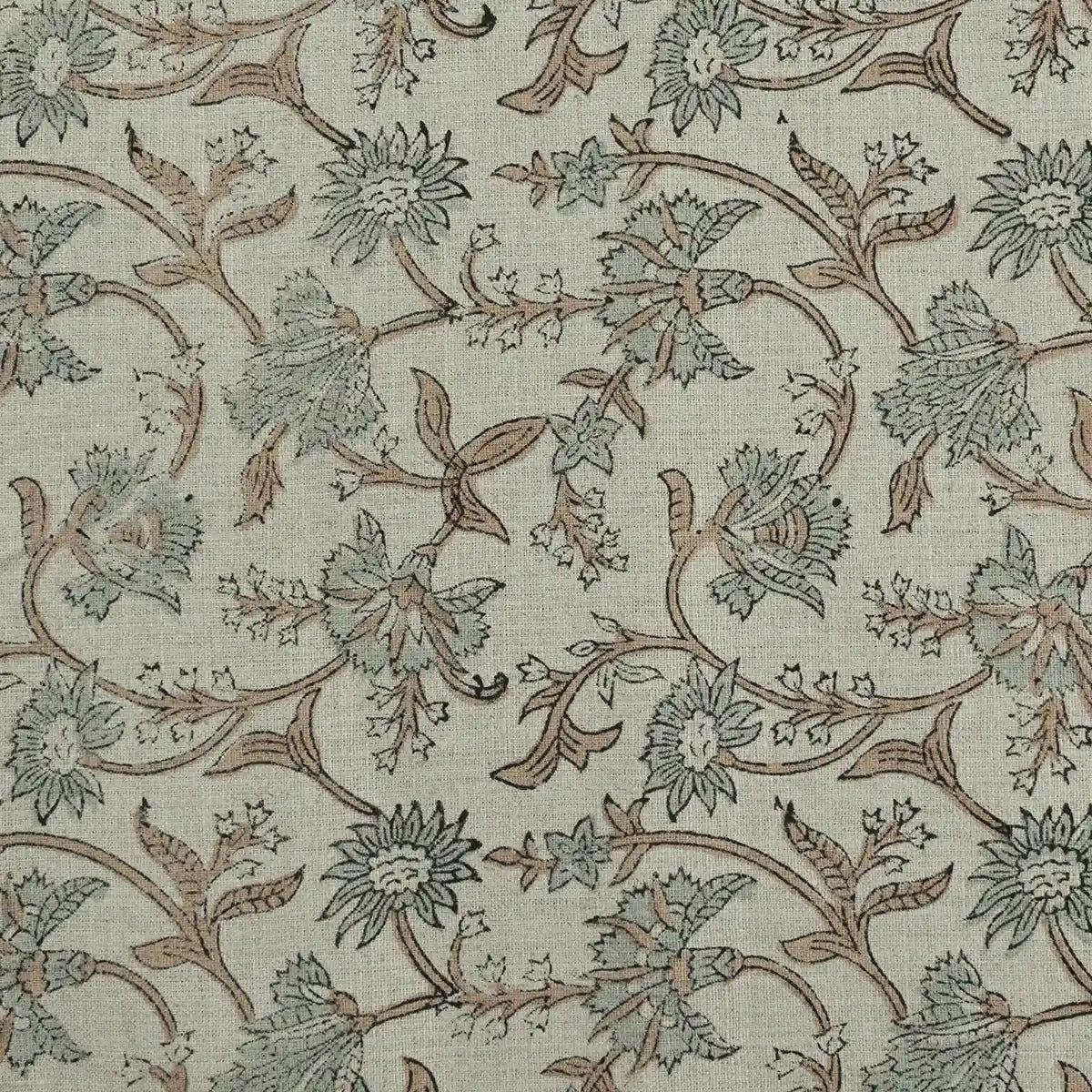 Cora Hand Block Printed Linen