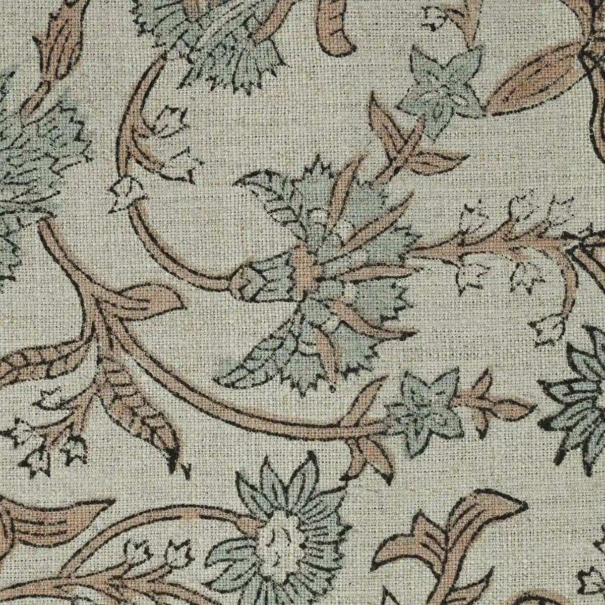 Cora Hand Block Printed Linen