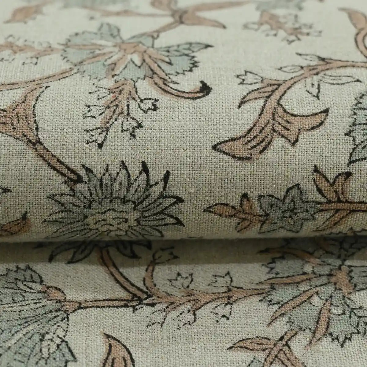 Cora Hand Block Printed Linen