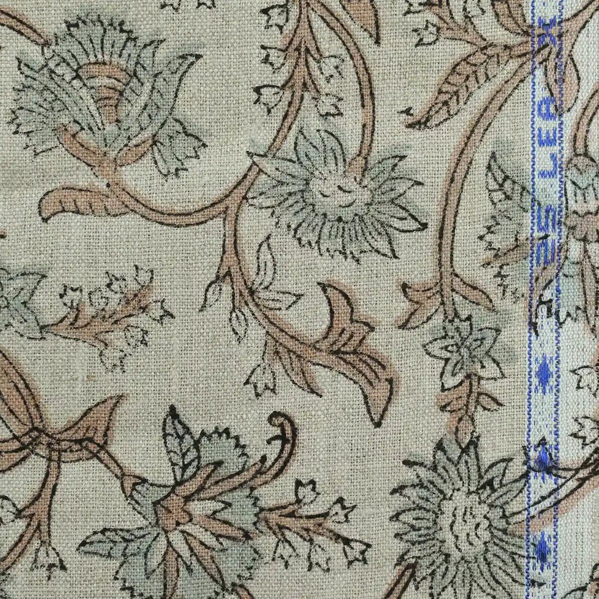 Cora Hand Block Printed Linen