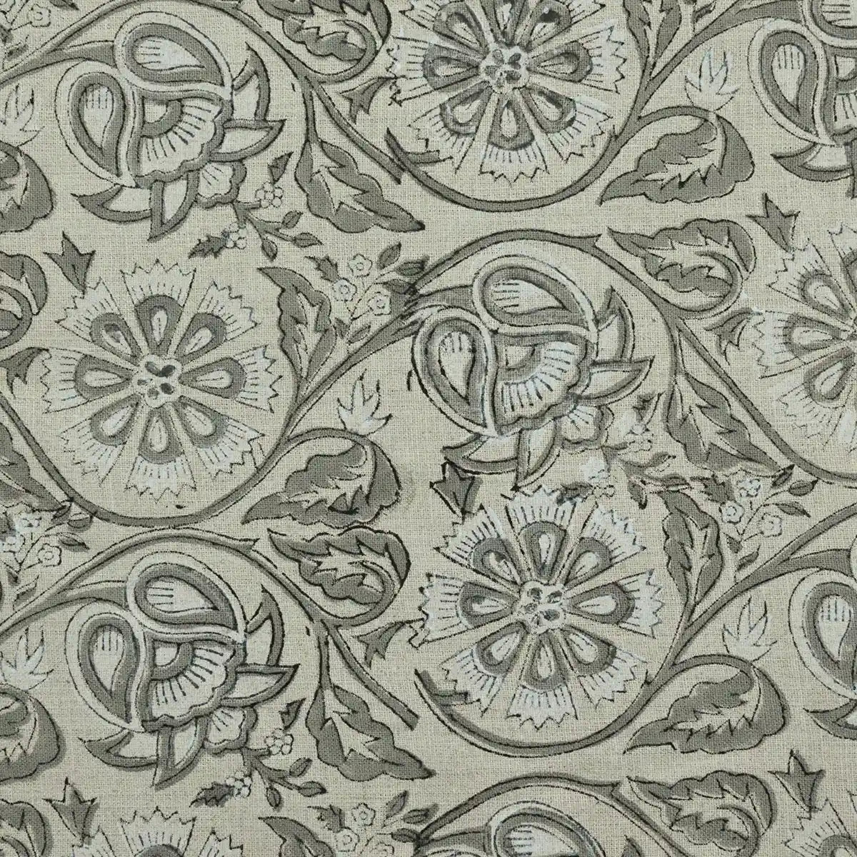 Agnes Hand Block Printed Lenin Upholstery Fabric