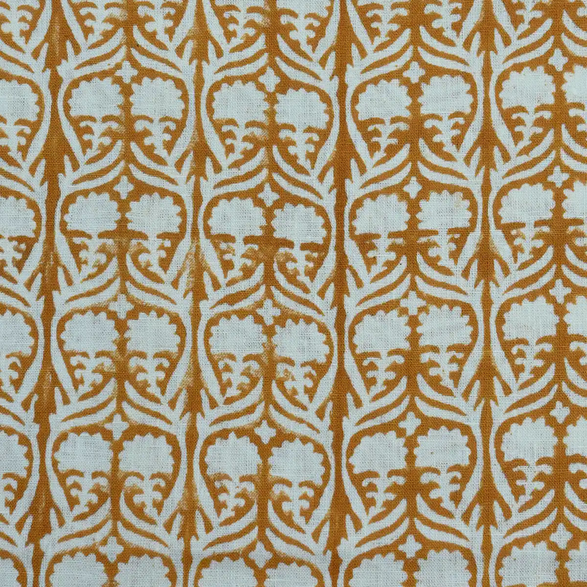 Henderson Floral Block Printed Linen Fabric