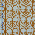 Henderson Floral Block Printed Linen Fabric