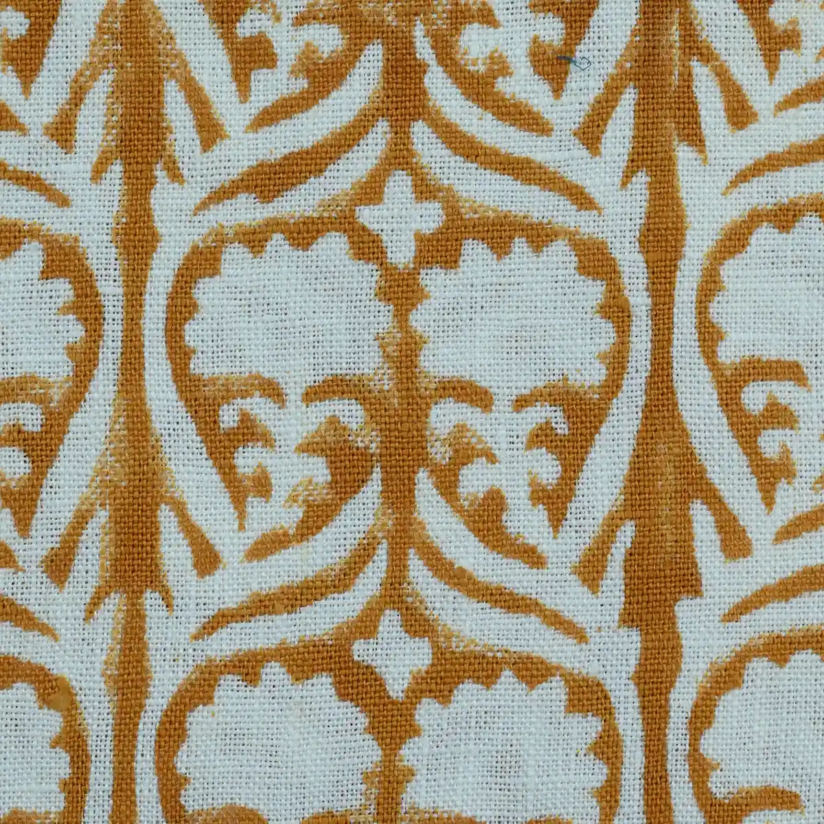 Henderson Floral Block Printed Linen Fabric