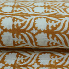 Henderson Floral Block Printed Linen Fabric