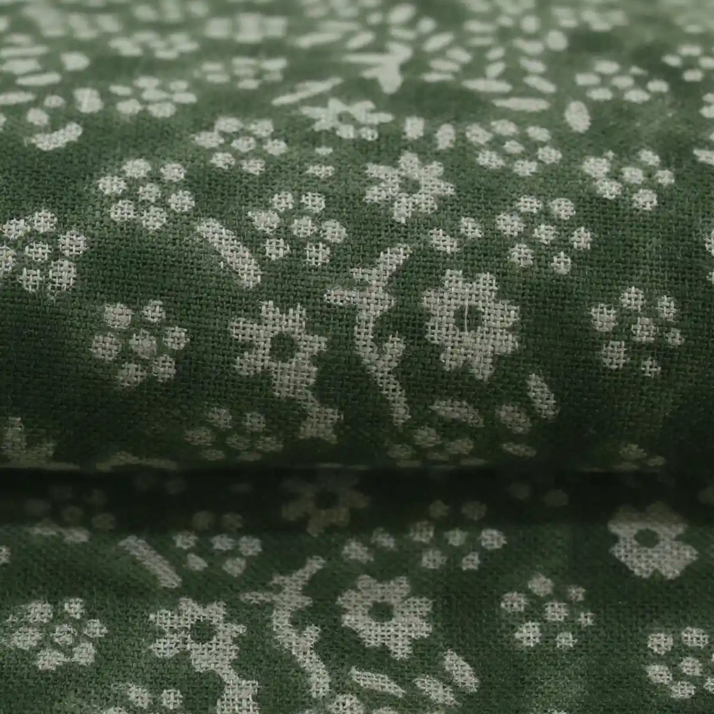 Lula Block Printed Linen Fabric