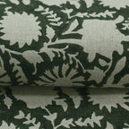Bradley Hand Block Printed Linen Upholstery Fabric