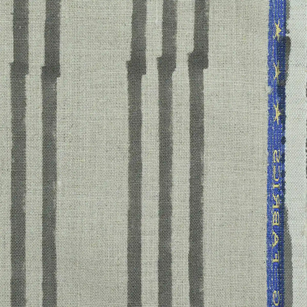 Thelma Hand Block Printed Linen Fabric for Upholstery, Curtains and more