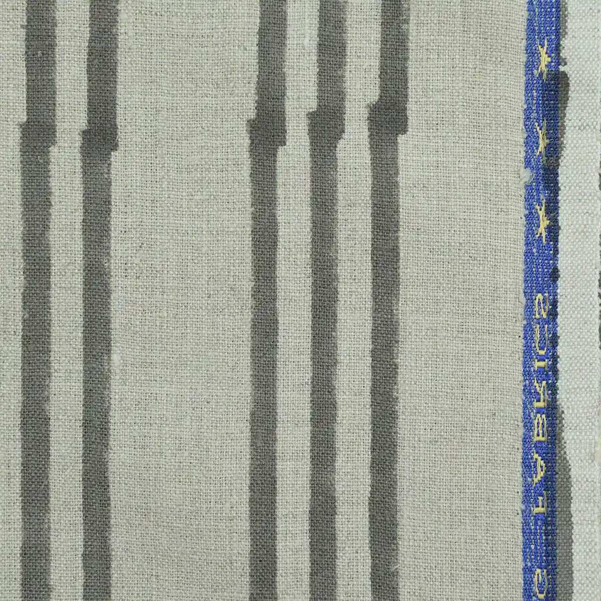 Thelma Hand Block Printed Linen Fabric for Upholstery, Curtains and more