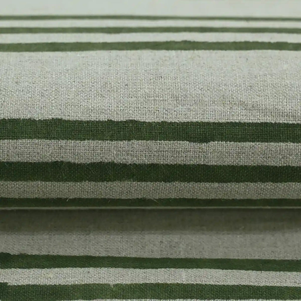 Thelma Hand Block Printed Linen Fabric for Upholstery, Curtains and more