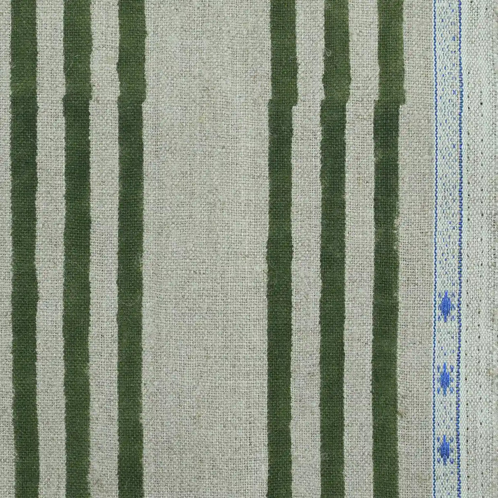 Thelma Hand Block Printed Linen Fabric for Upholstery, Curtains and more