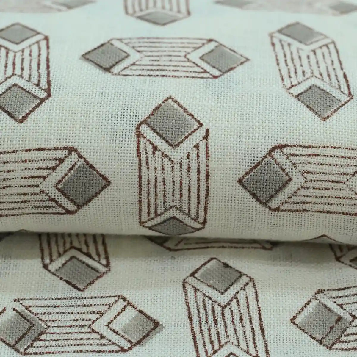 Papier Print Flower Heavy Linen Fabric