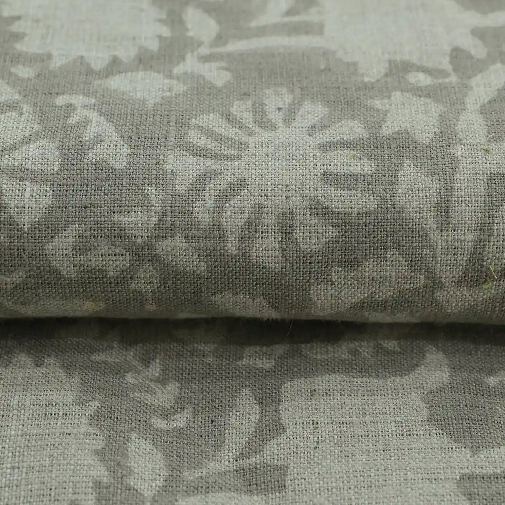 Bradley Hand Block Printed Linen Upholstery Fabric