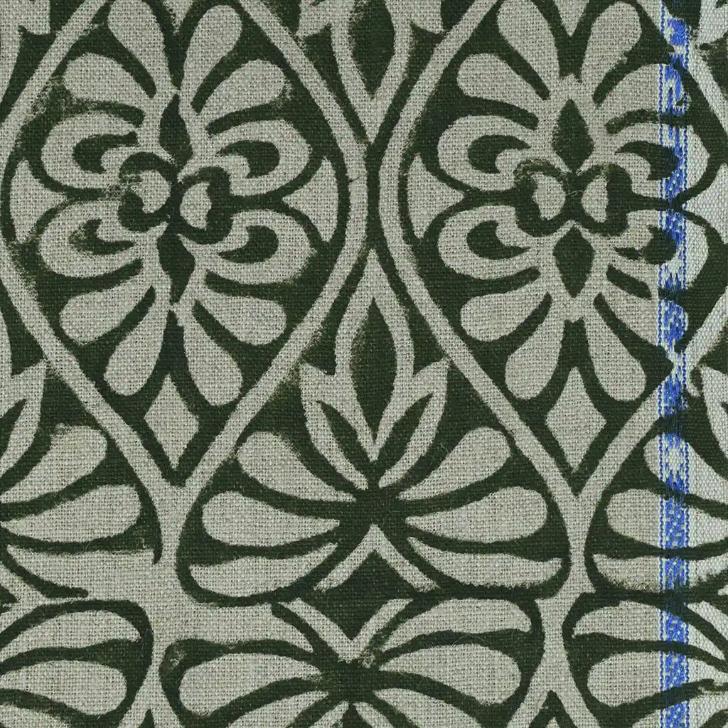 Flint Floral Hand Block Print Fabric