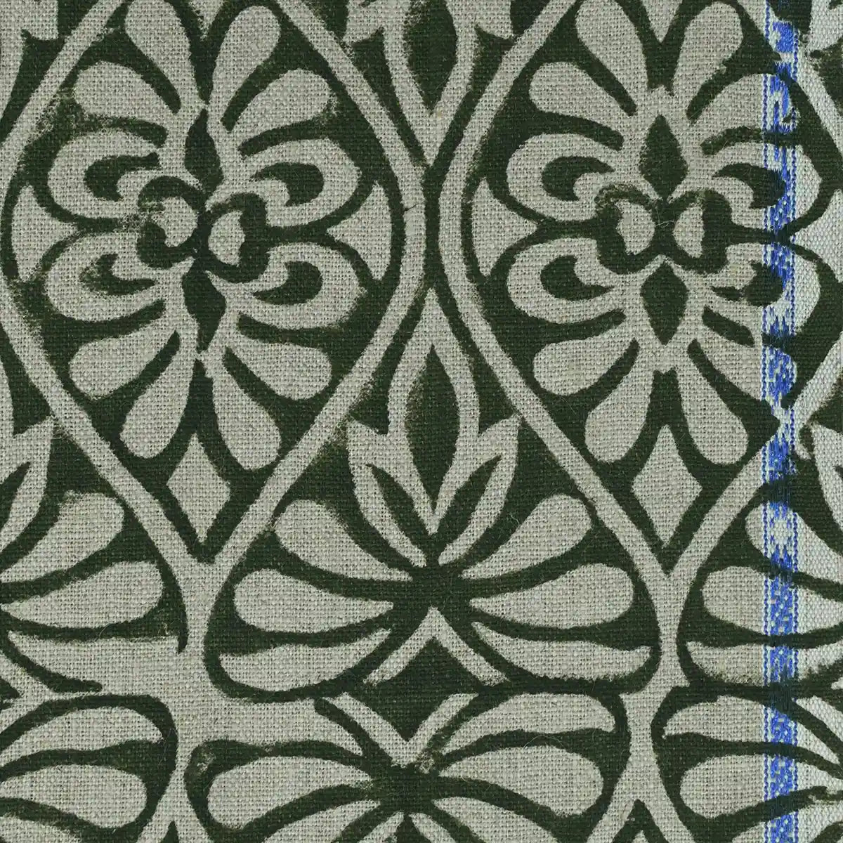 Flint Floral Hand Block Print Fabric