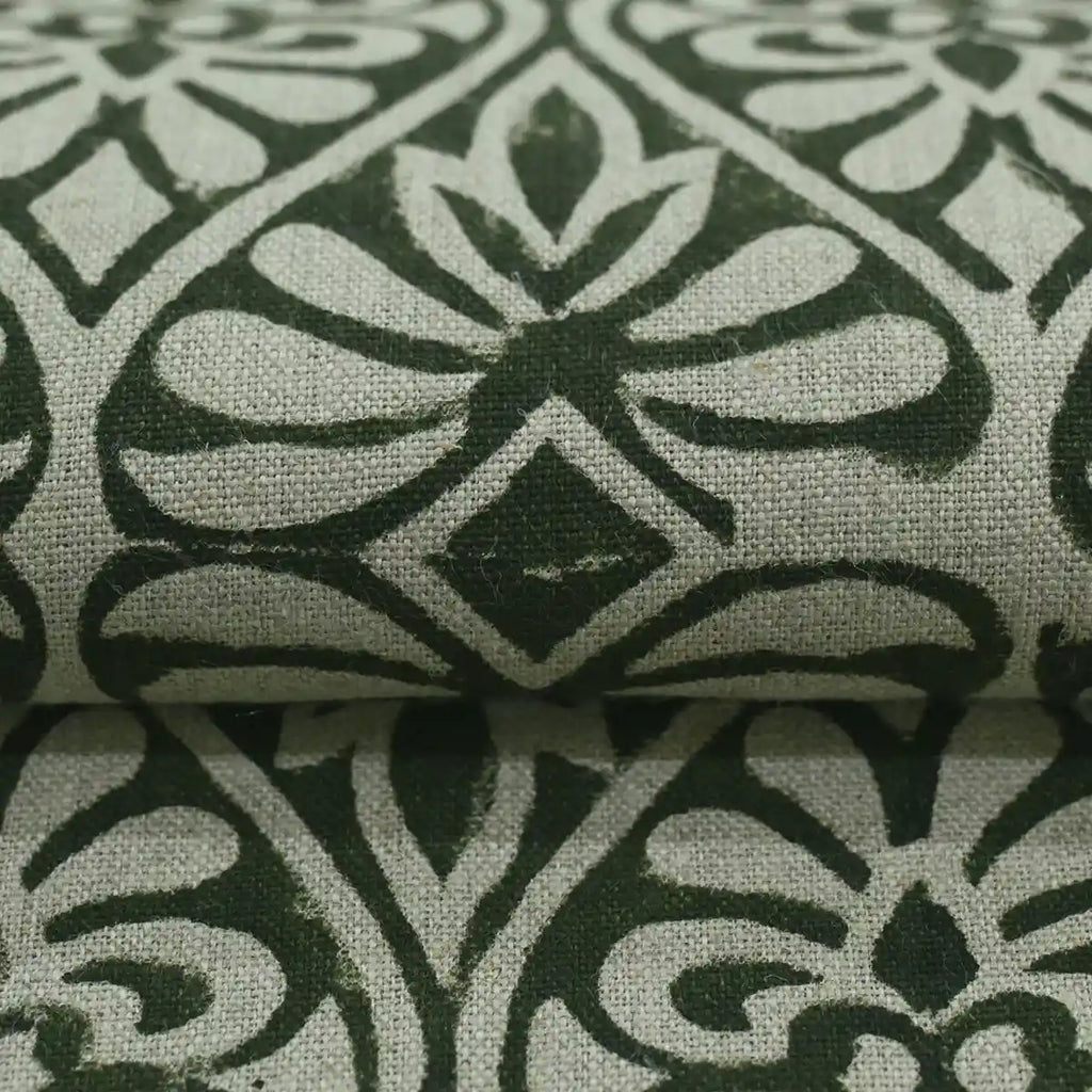 Flint Floral Hand Block Print Fabric