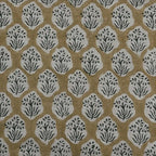 Aster Hand Block Linen Fabric