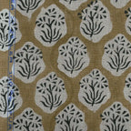 Aster Hand Block Linen Fabric